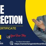 Apply For Name Correction in Birth Certificate in India